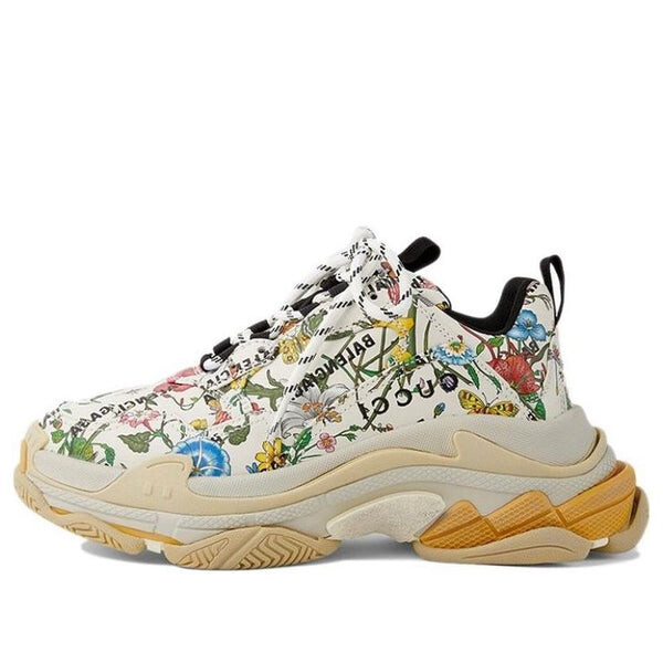 

Кроссовки x gucci triple s sneakers 'the hacker project floral' Balenciaga, белый