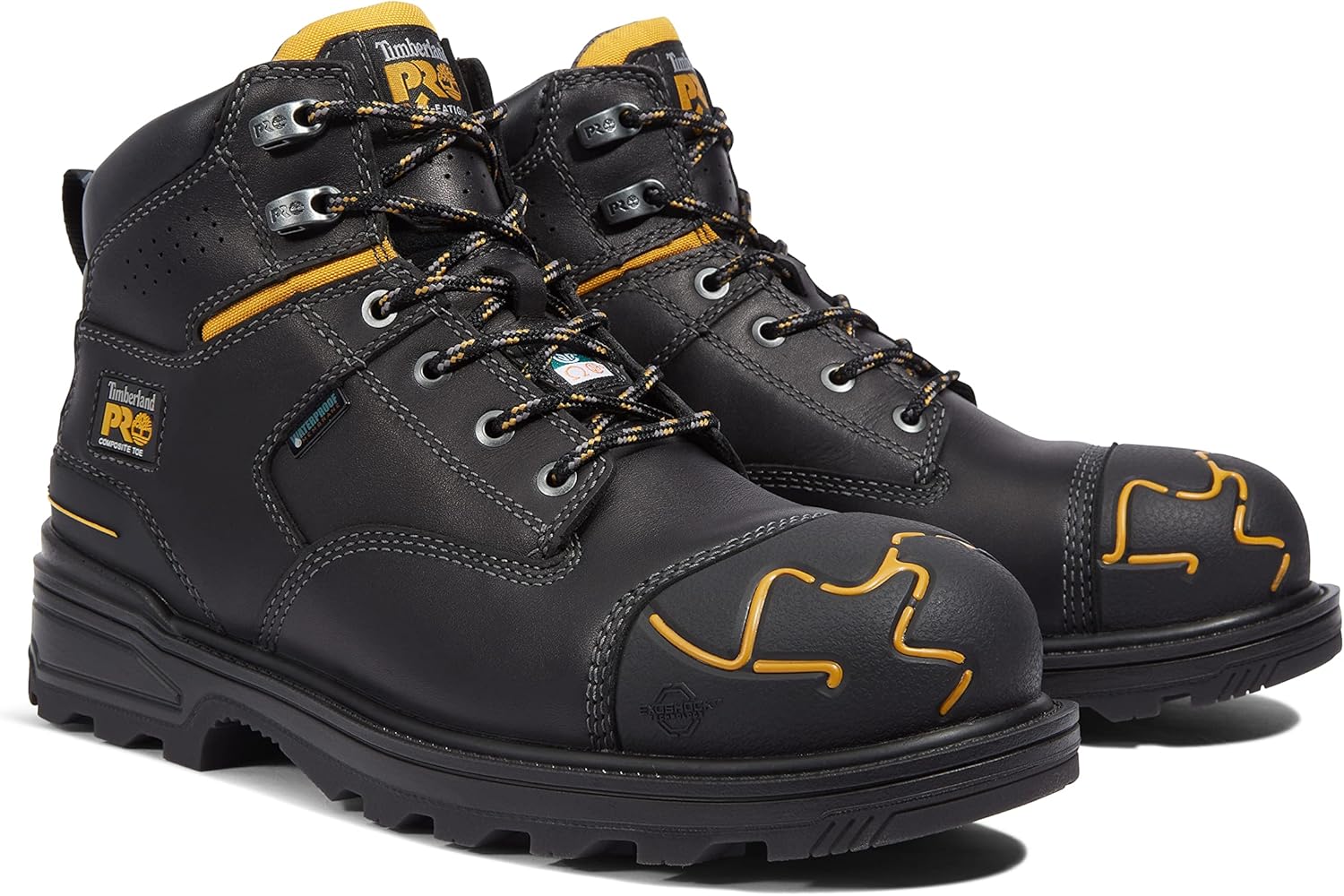 Timberland PRO мужские рабочие ботинки Magnitude 6 дюймов с композитным защитным носком, устойчивые к проколам, водонепроницаемые, Black — фото 2