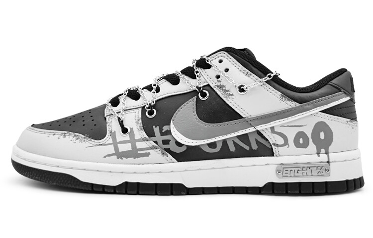 

Кроссовки Nike Dunk Skateboarding Shoes Unisex Low-top White/gray/black, светло-серый