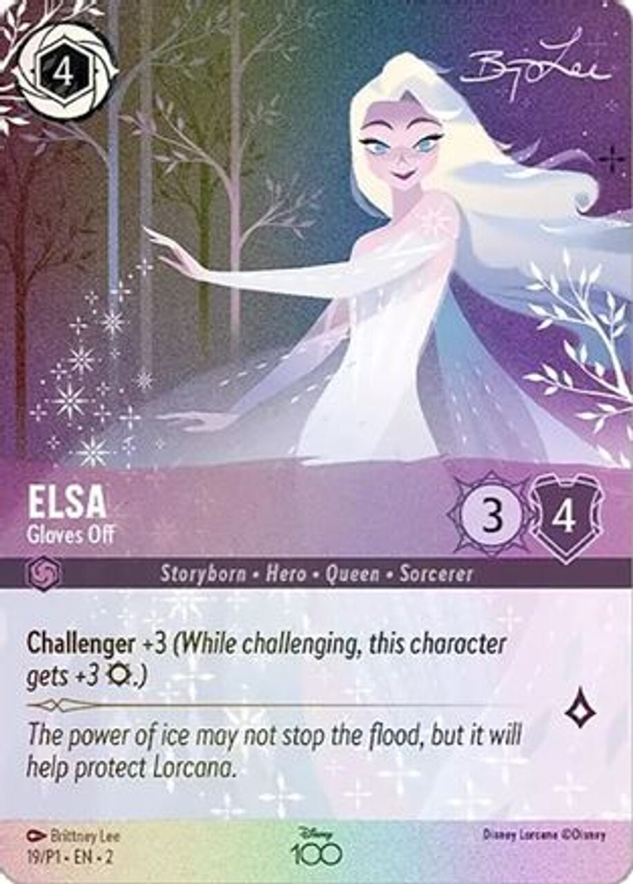 

Карточная игра Elsa - Gloves Off (Alternate Art) (19) - Disney100 Promos Holofoil