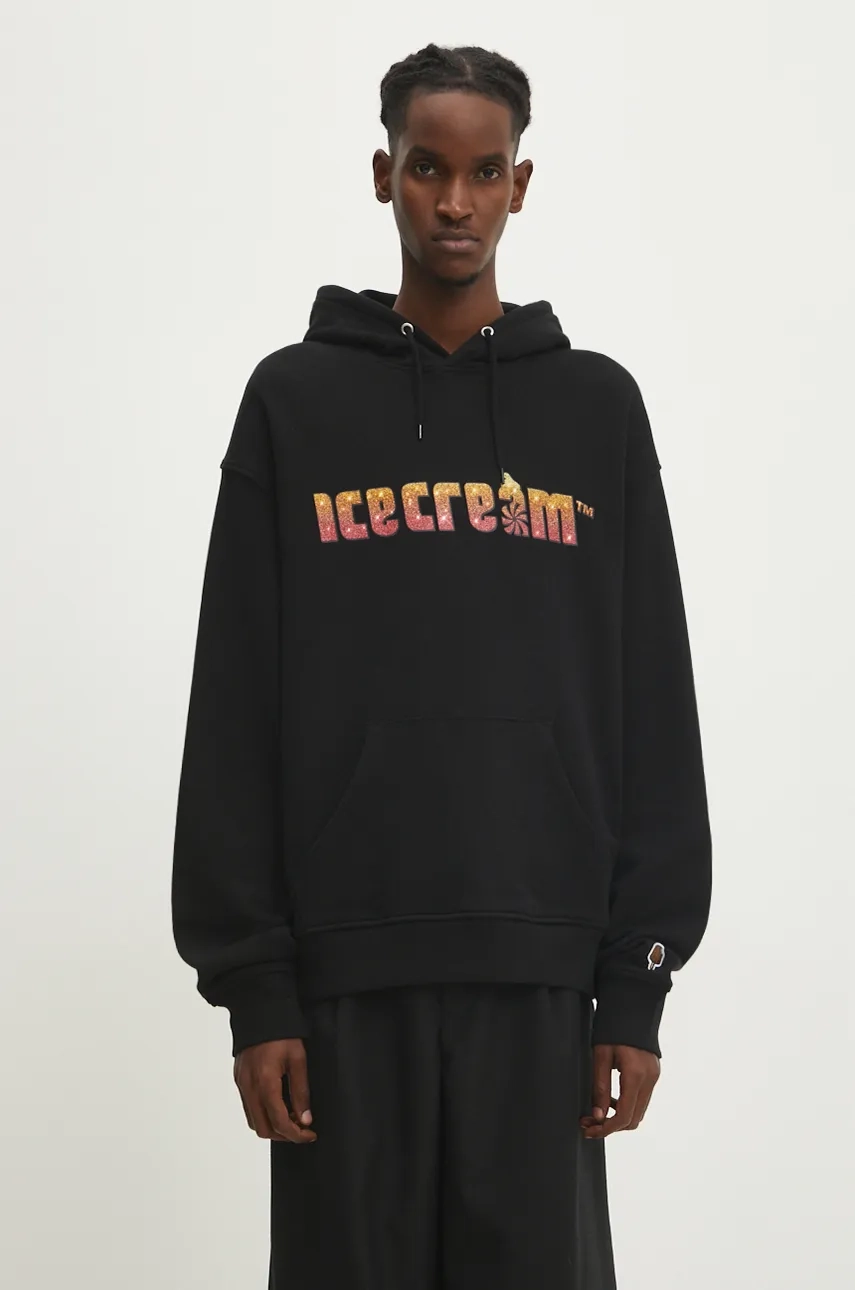 

ICECREAM Soft Serve Sparkle Popover Hood хлопковая толстовка, черный