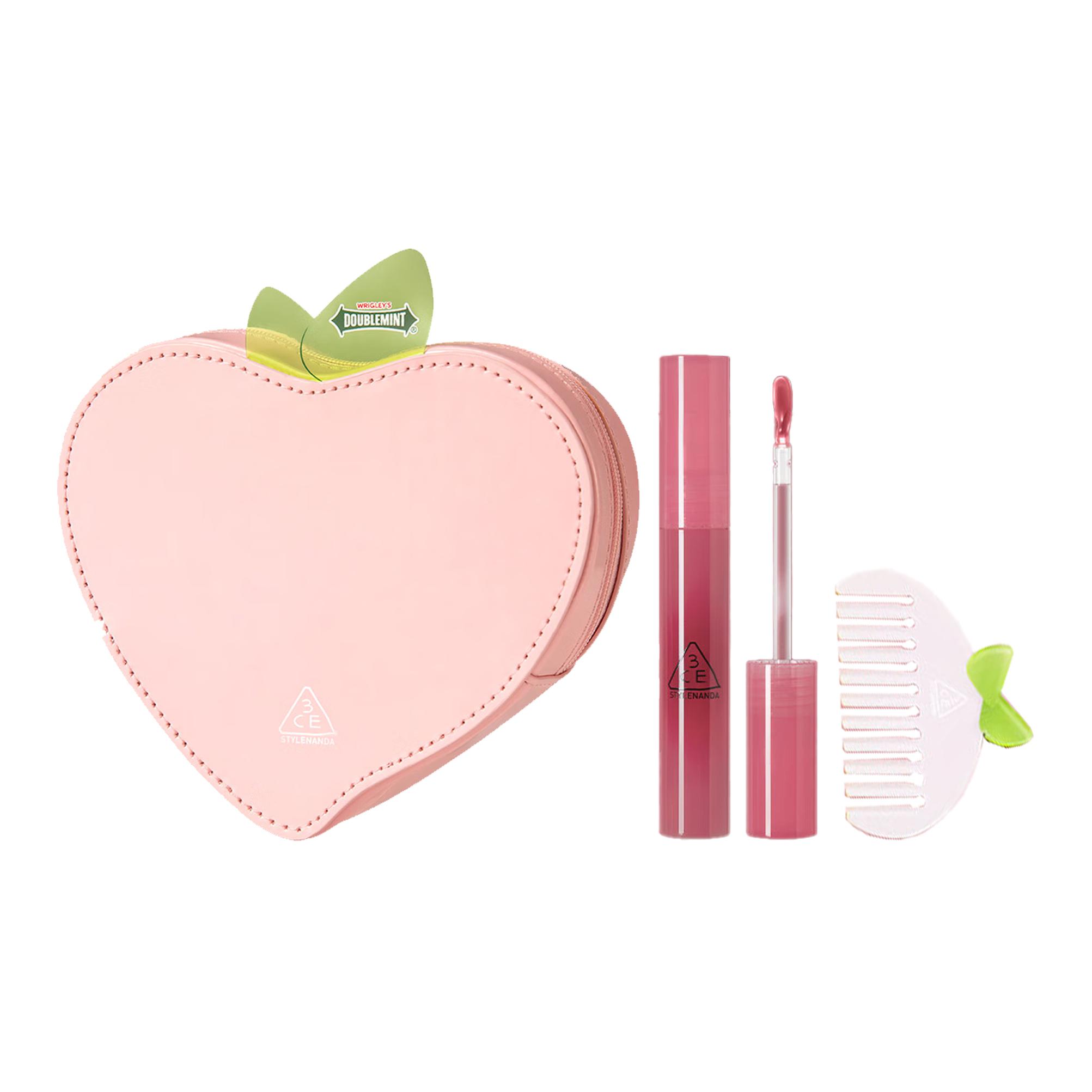 

3CE Doublemint 520 блеск для губ подарочный набор косметики легко растушевывается 3,8г+расческа+сладкая сумочка