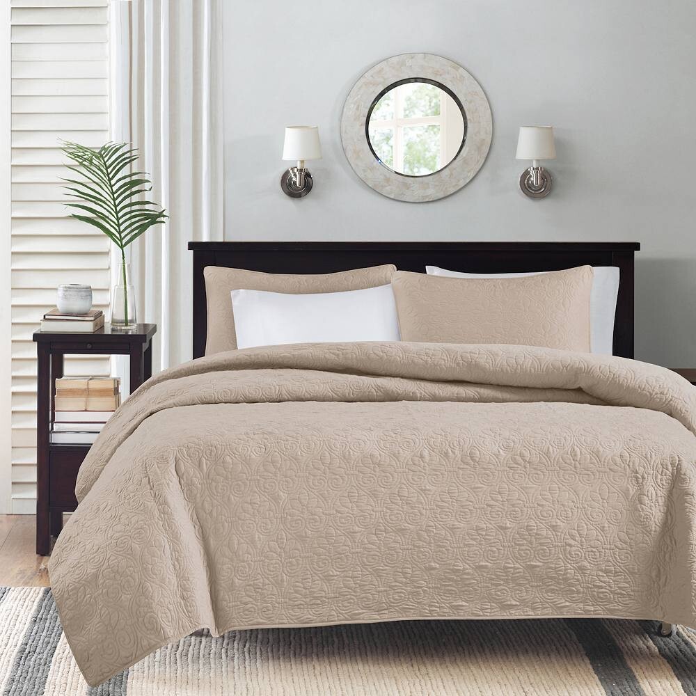 

Комплект двусторонних антимикробных одеял Madison Park Mansfield, цвет Khaki