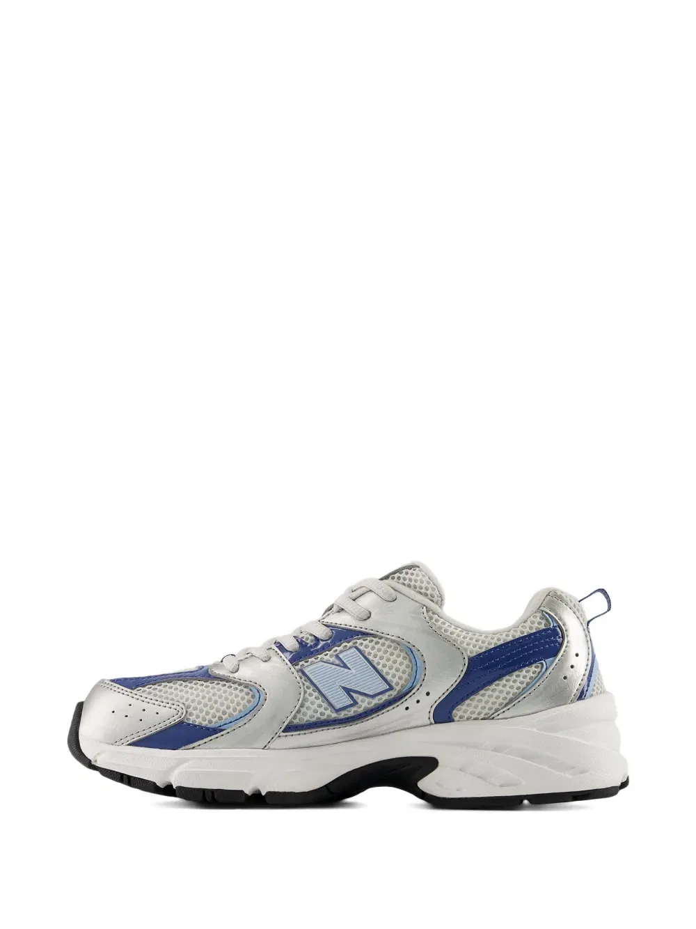 Низкие беговые кроссовки New Balance Kids, серебро — фото 4