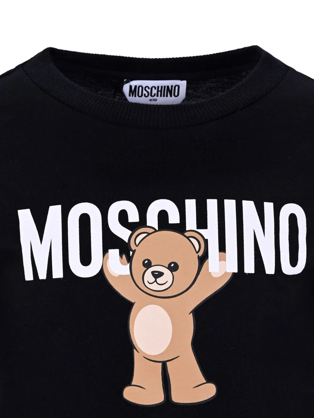 Футболка с принтом Teddy Bear и длинными рукавами Moschino Kids, черный — фото 3