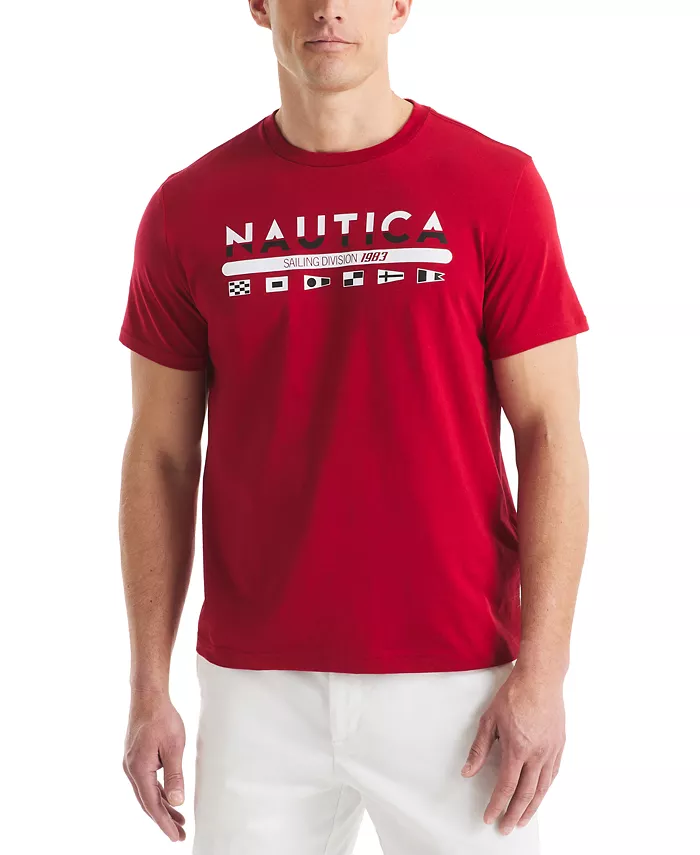 

Мужская футболка с графическим логотипом Heritage Nautica, розовый