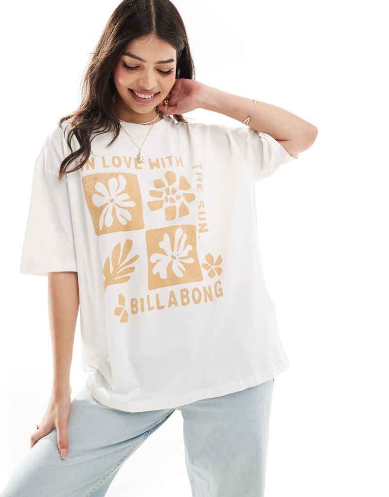 

Billabong – Белая футболка с надписью «Влюблён в солнце»