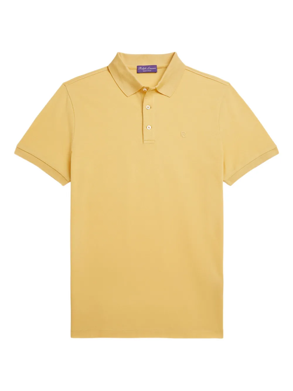 

Рубашка поло с короткими рукавами и вышитым логотипом Ralph Lauren Purple Label, желтый