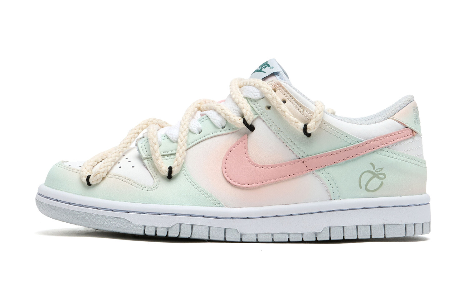 

Кроссовки Nike Dunk Skateboarding Shoes Women's Low-top Green, белый