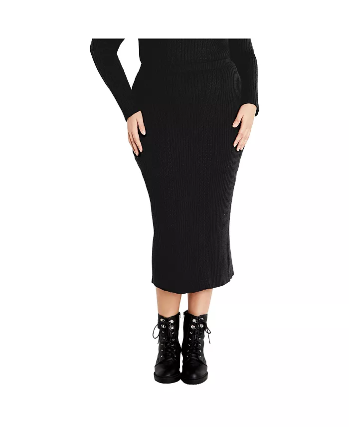 

Плюс сайз юбка Baylee City Chic, черный