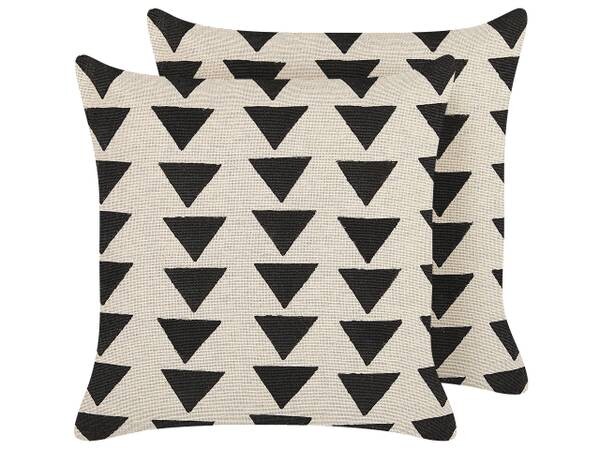 

Подушка Beliani 2 шт CERCIS, 45x45x45 см цвет beige/schwarz/creme