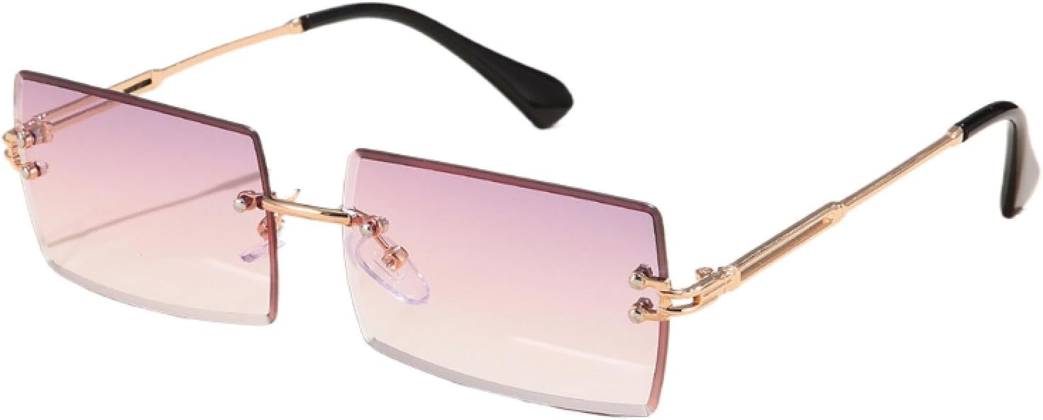 

Солнцезащитные очки с защитой от УФ-излучения UV400 | Безободковые, из сплава, с градиентными черными линзами | Для женщин и мужчин, для занятий спортом на открытом воздухе и вождения DSVIGF, Purple Pink