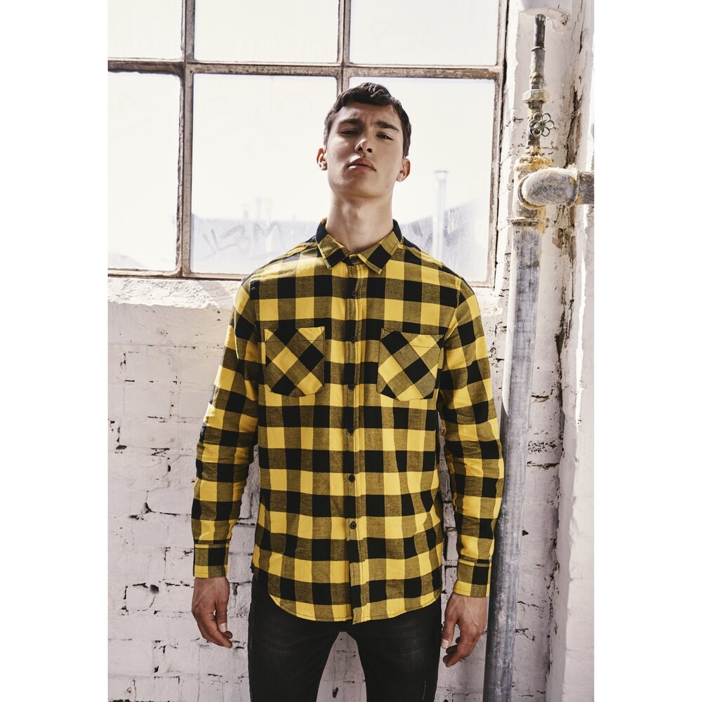 

Рубашка Urban Classics Basic Flannel, черный