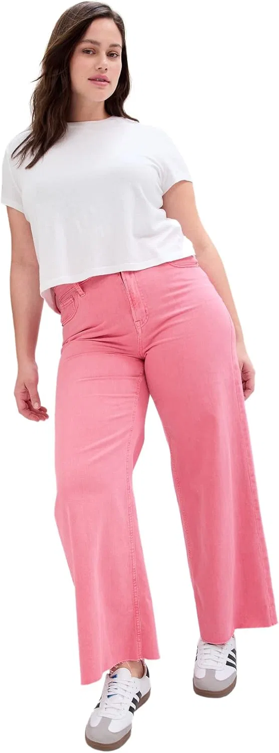 Женские джинсы Gap с широкими штанинами, коралловый