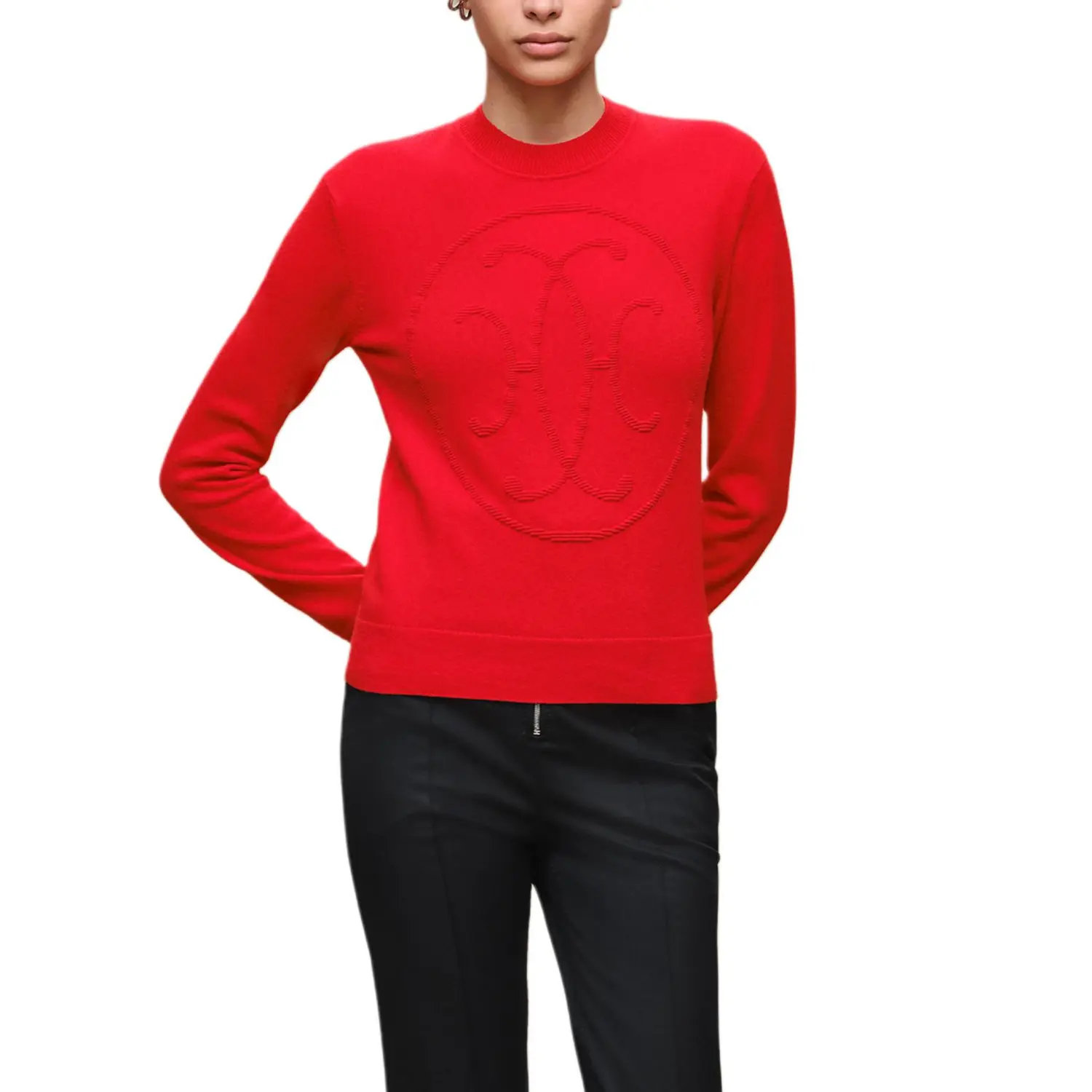 

Кашемировый свитер весна-лето 2026 для женщин Hermes, amazon красный