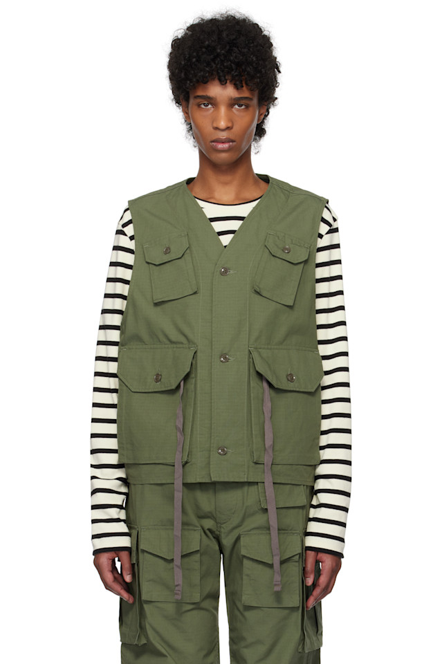 

Жилет C-1 Engineered Garments, зеленый
