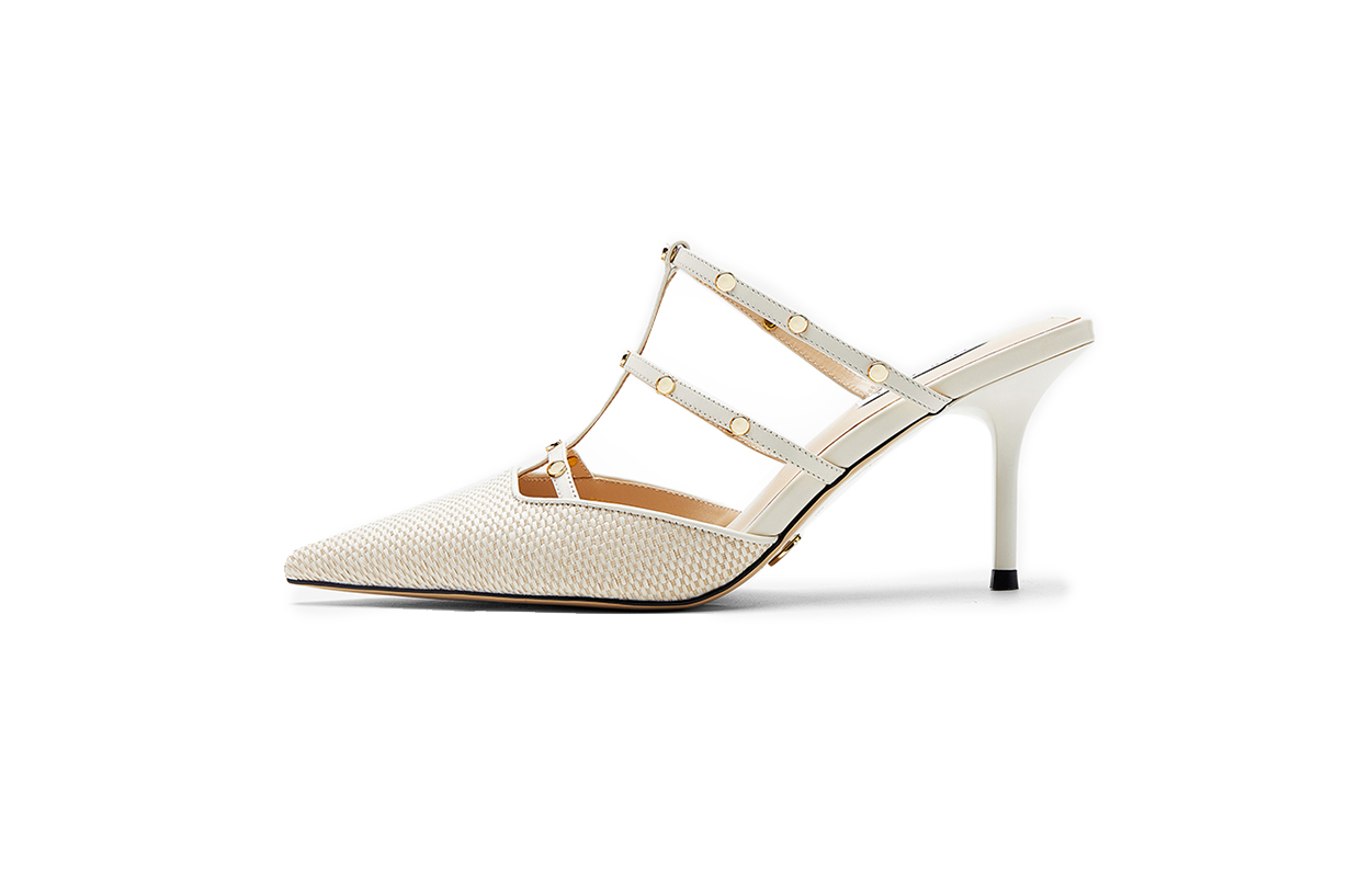 NINE WEST Закрытые тапочки женские золотисто-оранжевые, цвет Golden Orange — фото 3