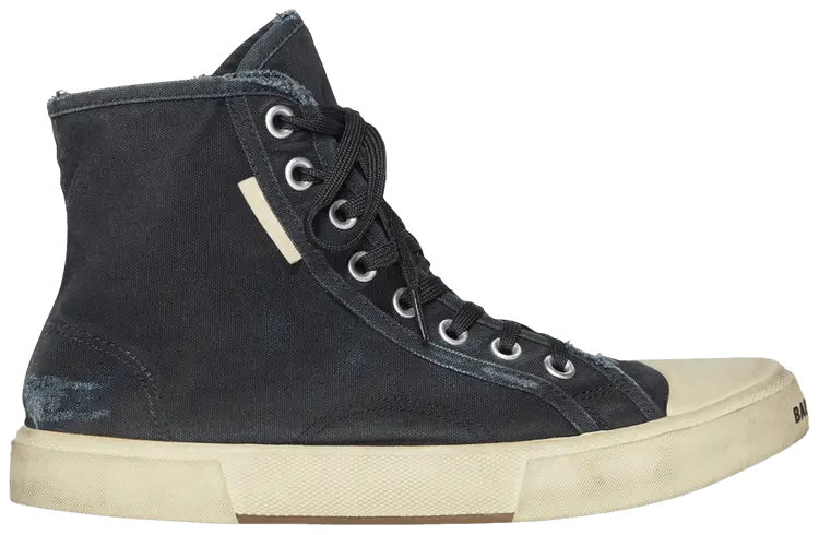 Кроссовки Balenciaga Wmns Paris High 'Destroyed - Black White', черный
