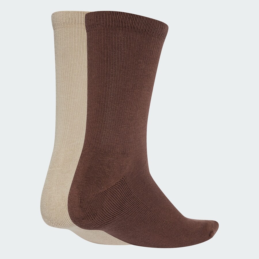 Носки ADIDAS ORIGINALS Two-toned Crew 2 Pairs, Beige/Brown — фото 2