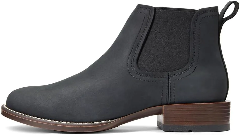 Унисекс-ребенок ARIAT, западные сапоги Booker с круглым носком, черный — фото 2