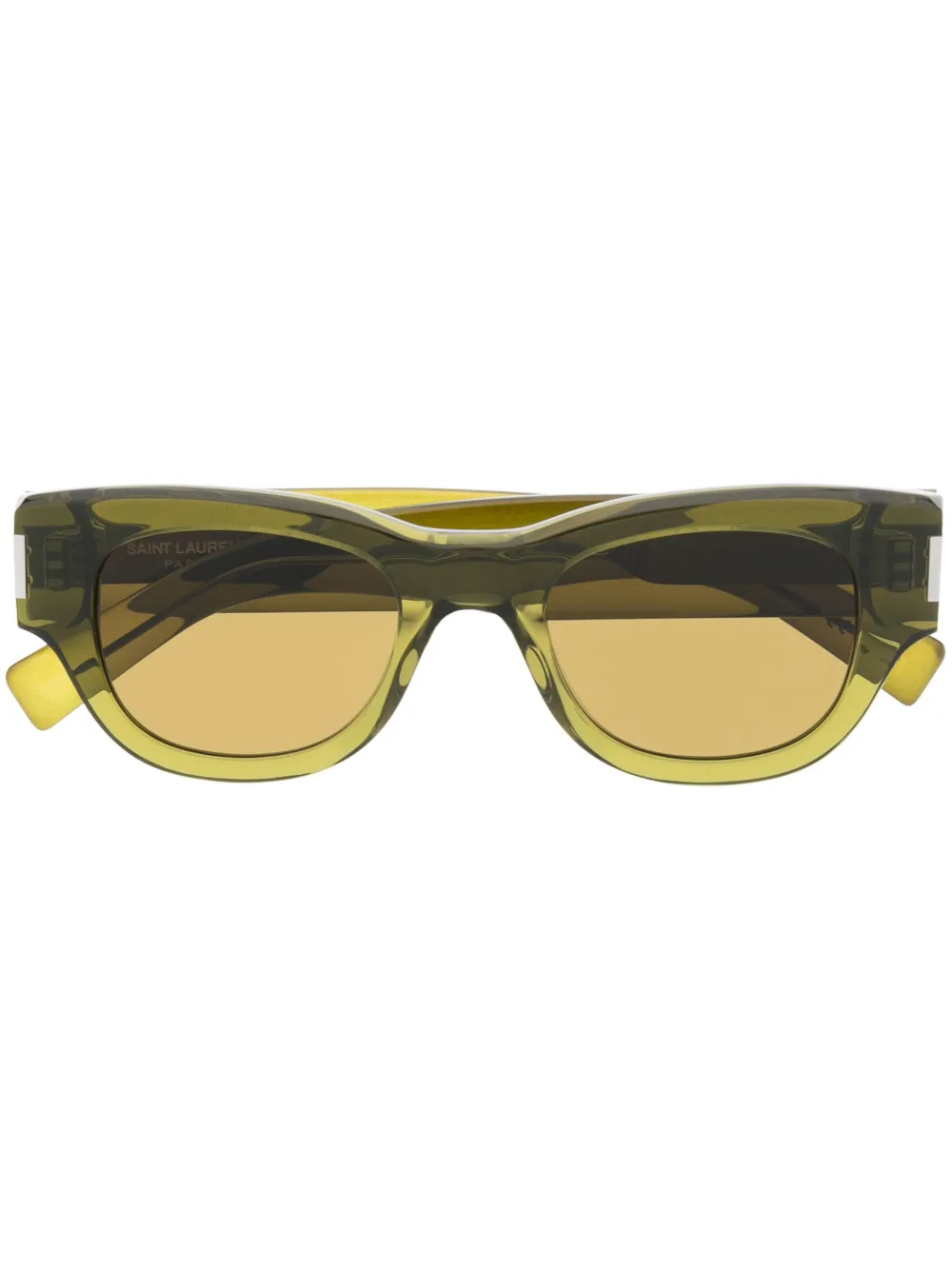 

Очки в прозрачной оправе Saint Laurent Eyewear, зеленый