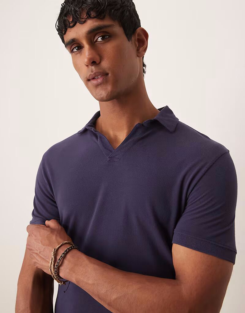 

Scalpers - Рубашка поло из тонкого материала темно-синего цвета