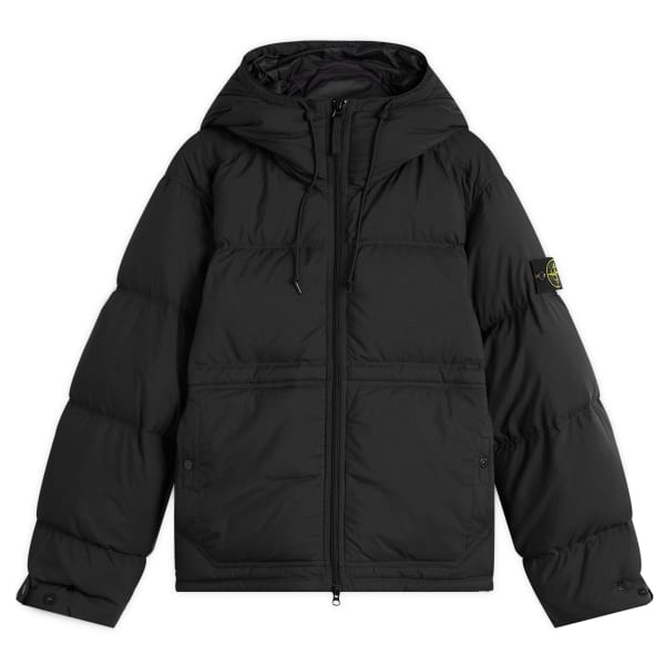 

Пуховик из матовой рипстоп-кордуры Stone Island, черный
