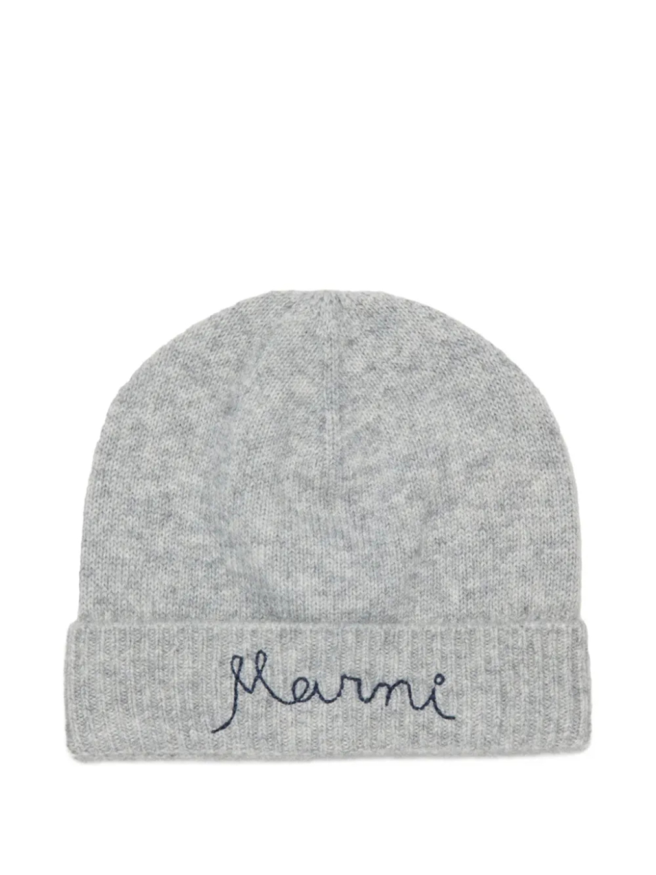 

Marni Kids шапка бини с вышитым логотипом, серый