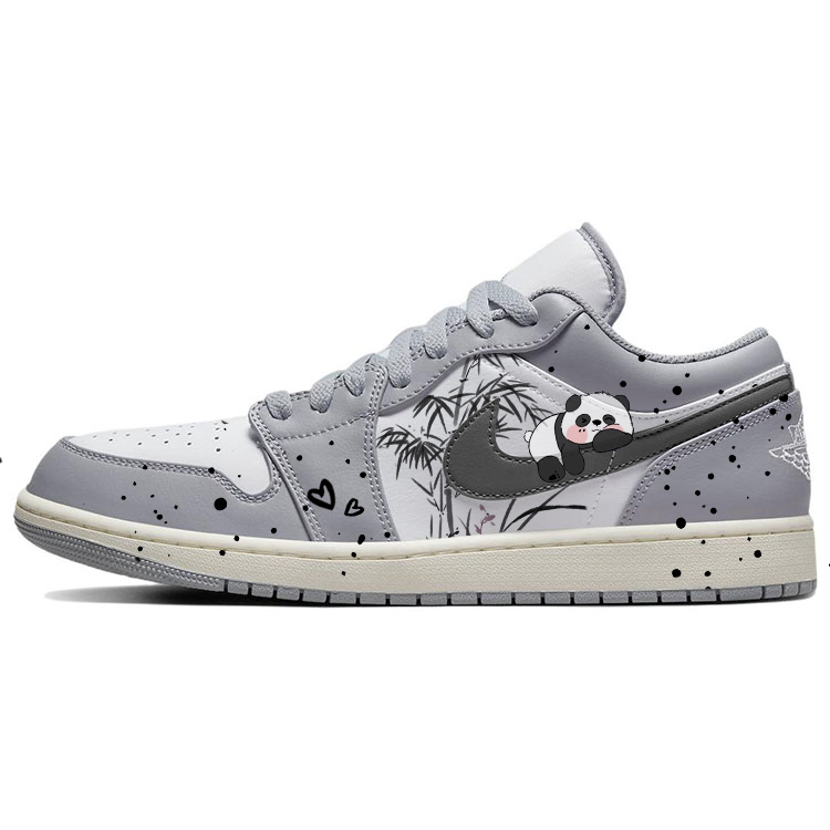 

Jordan Эйр 1 противоскользящие износостойкие низкие винтажные баскетбольные кроссовки мужские серо-белые, цвет Gray White