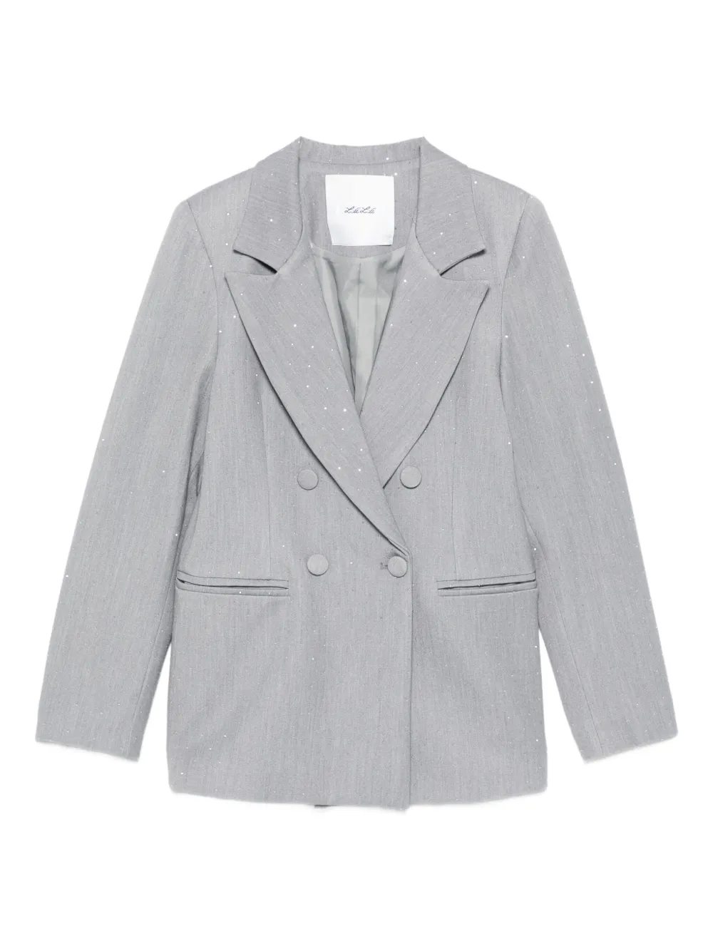

Декорированный двубортный пиджак Miss Grant Kids, серый