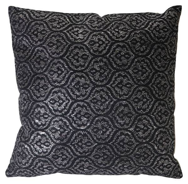 

Декоративная подушка HWC Barock, 45x12x12 см цвет schwarz/silber