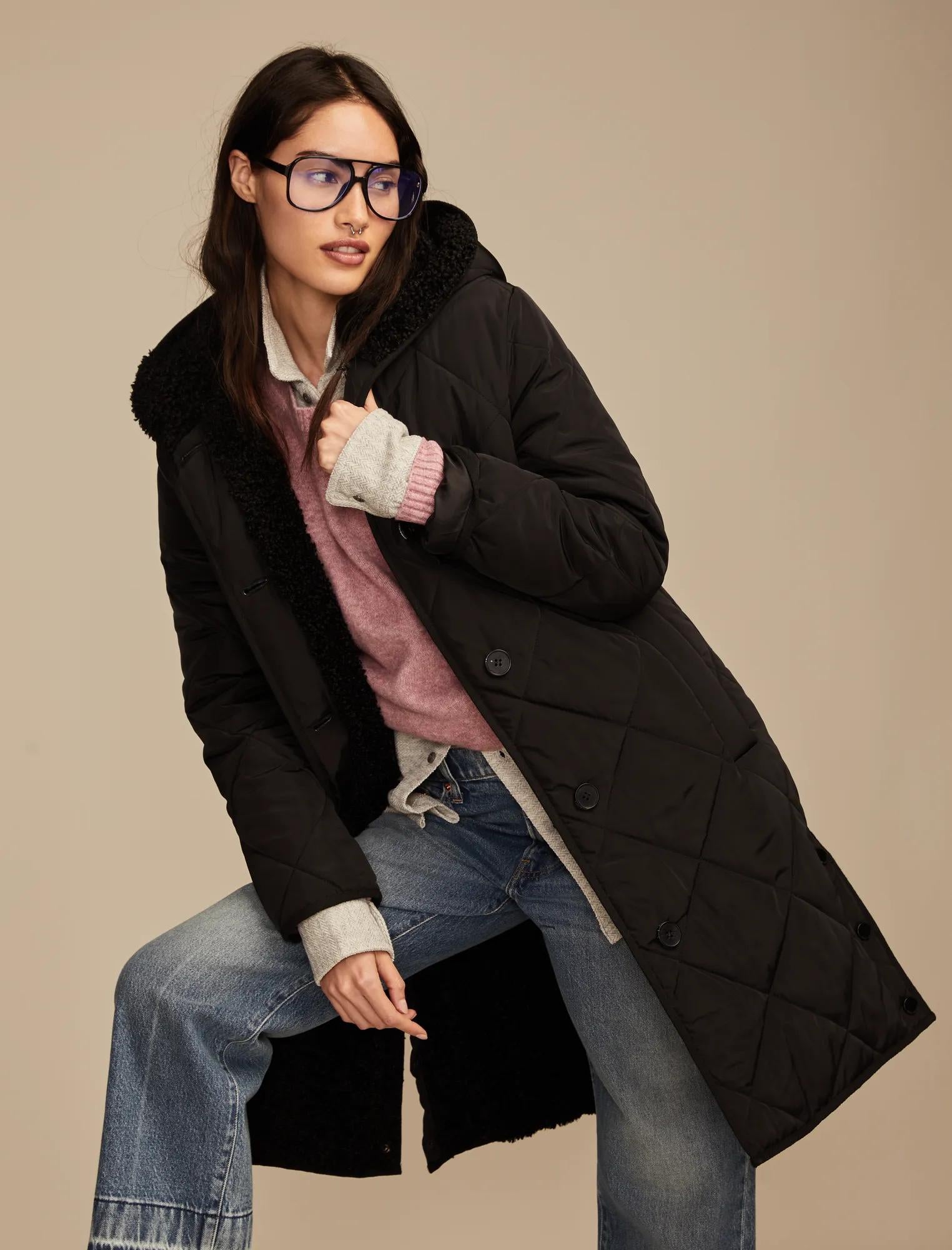 

Lucky Brand Женская Длинная Пуховая Куртка, черный