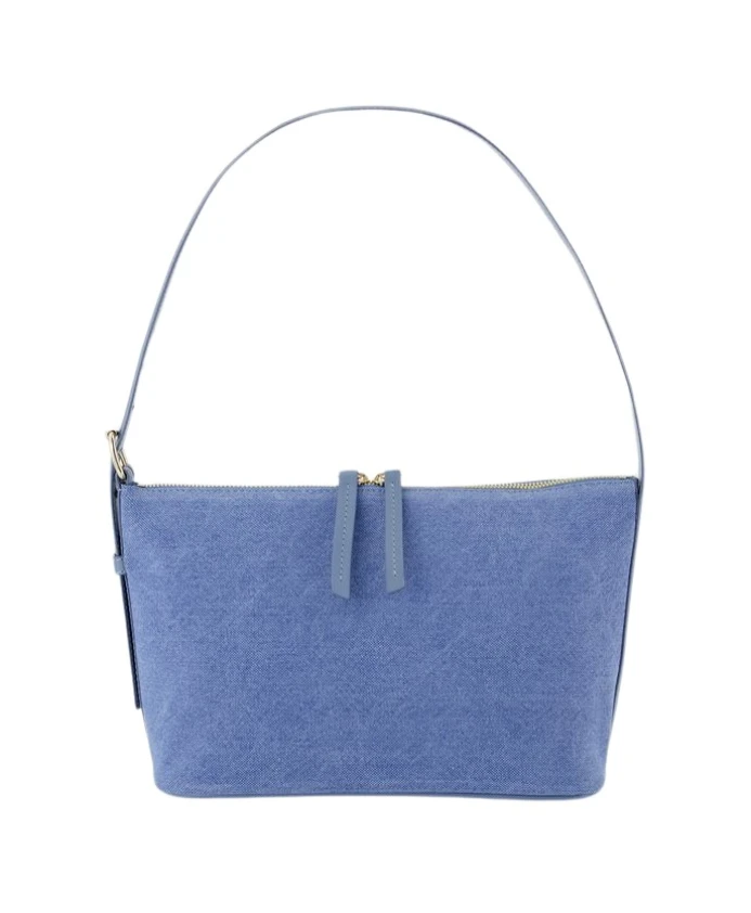 

Синяя хлопковая сумка через плечо с магнитной застежкой A.P.C., синий