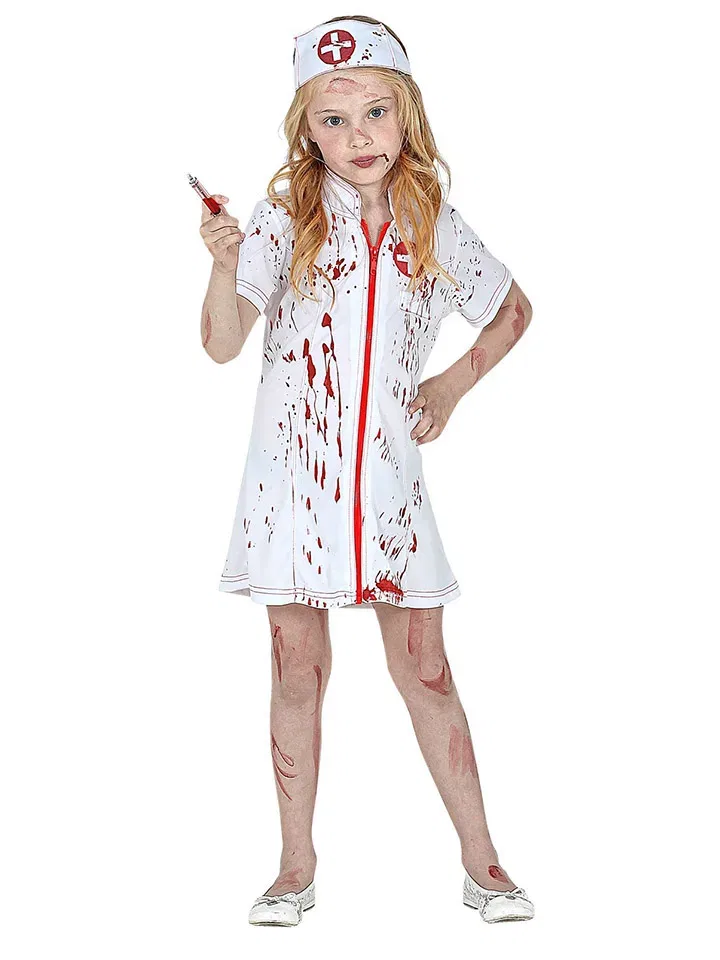 Костюм Zombie Krankenschwester Widmann, белый/красный