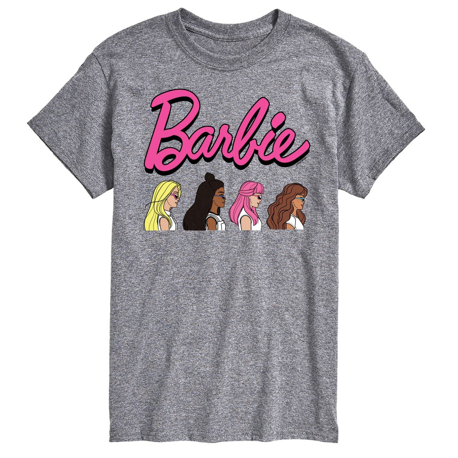 

Футболка с рисунком Big & Tall Profiles Barbie, серый