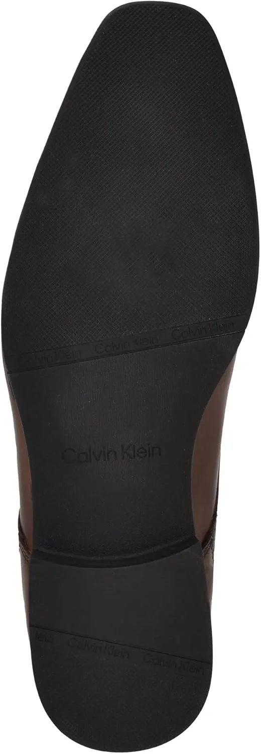 Кожаные оксфордские туфли Calvin Klein Bram Diamond, коньячный — фото 4