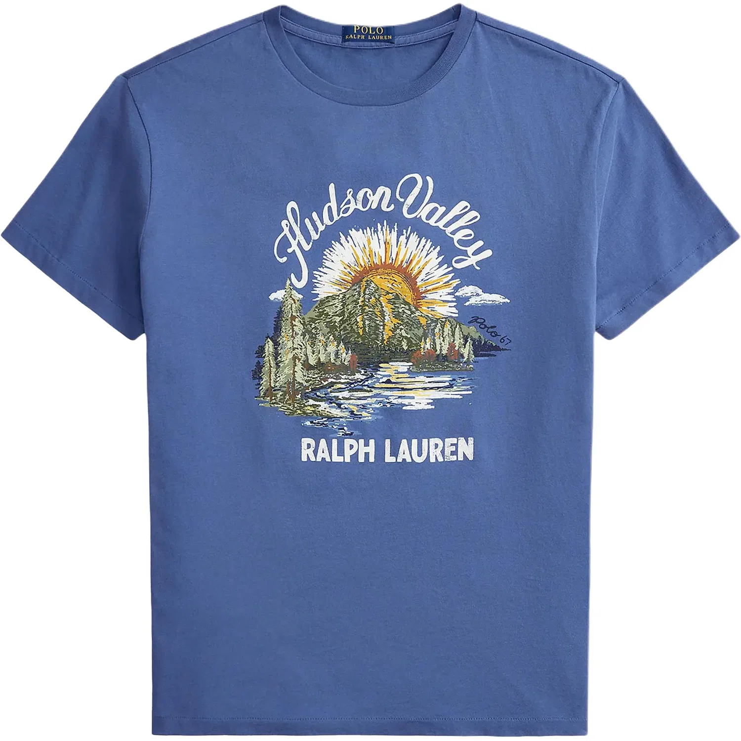 Футболка классическая Polo Ralph Lauren синяя мужская
