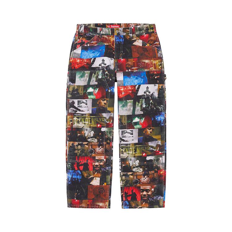 

Брюки Supreme Nas and DMX Collage Double Knee Denim Painter Pant, Multicolor