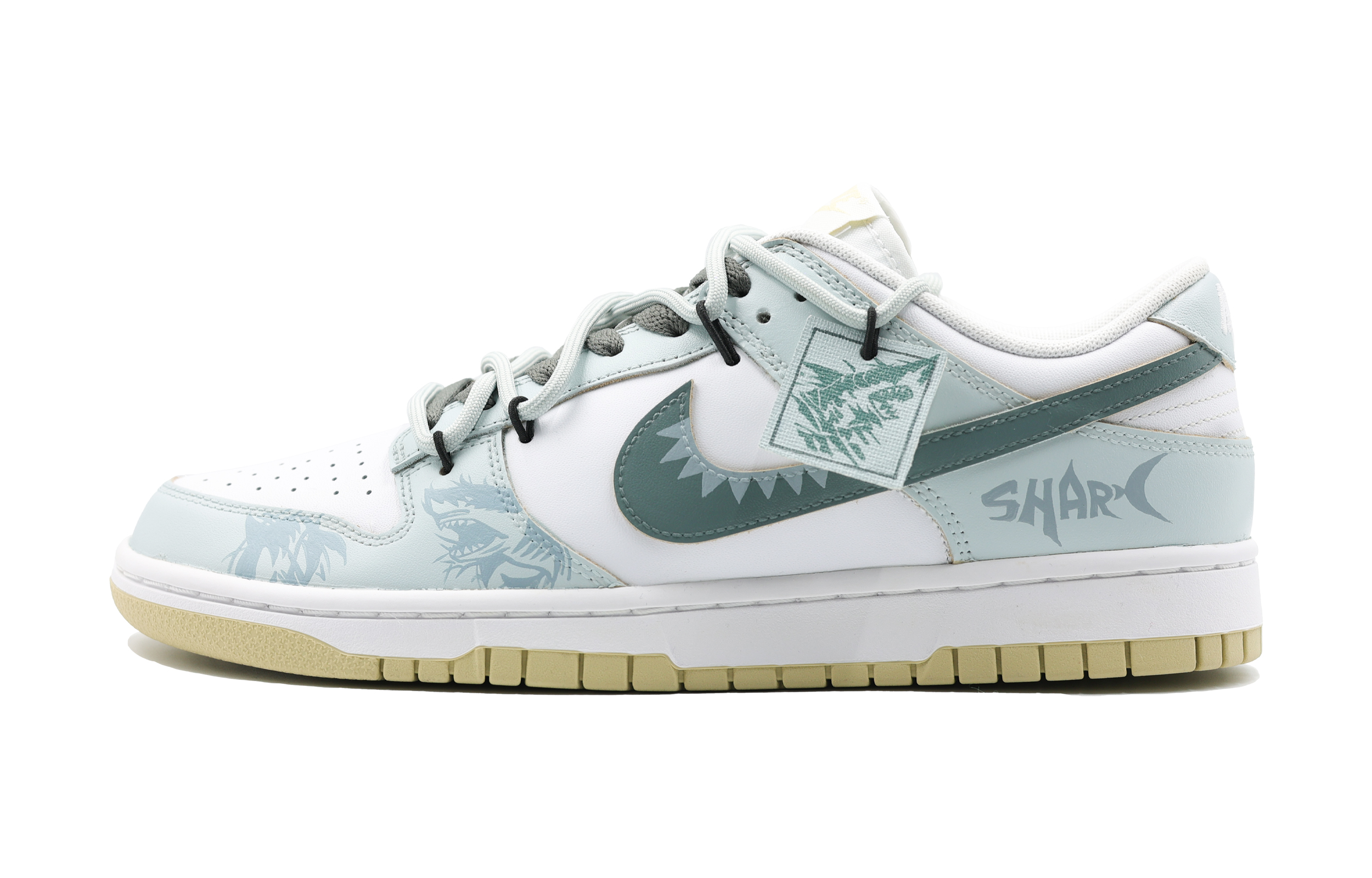

Nike Кроссовки для скейтбординга Dunk Anti-Slip, износостойкие, низкие, мужские, зеленые, белые