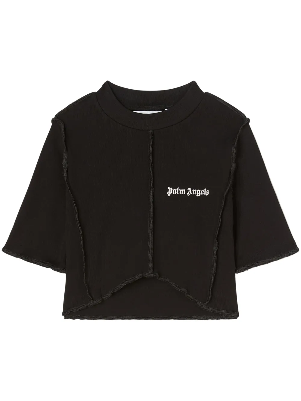 

Укороченный топ с логотипом PALM ANGELS, черный