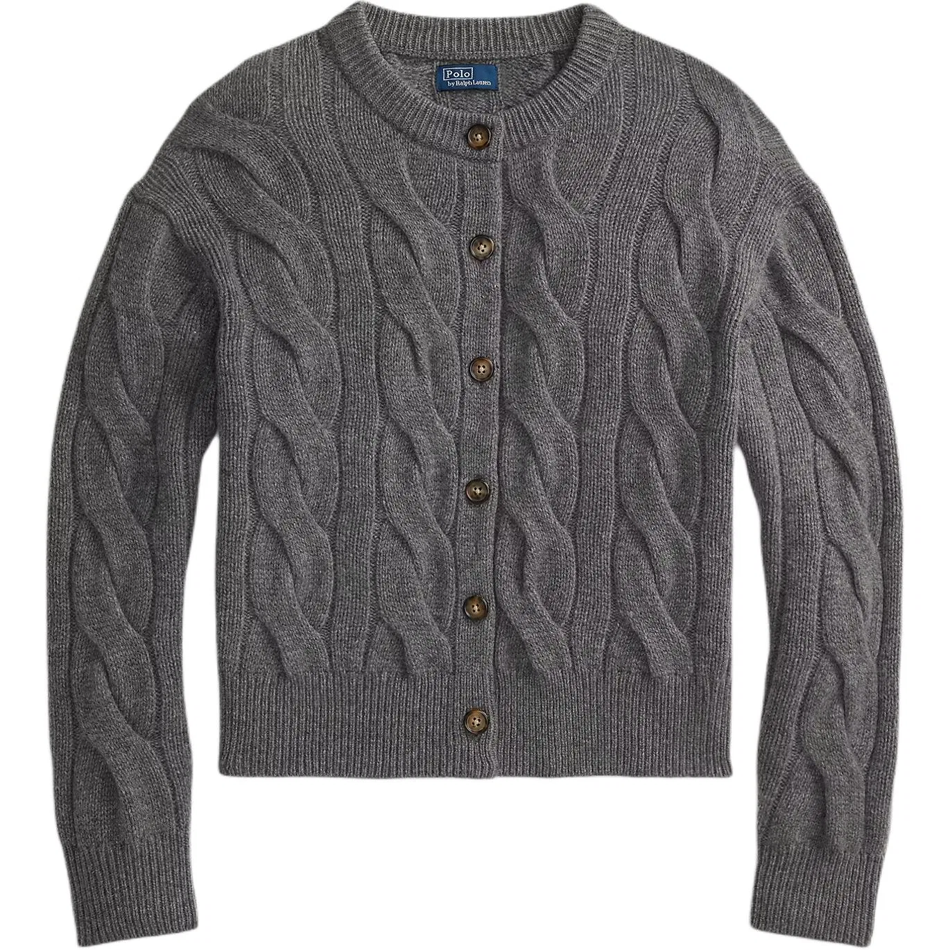 Кардиган фактурный Cable-Knit Polo Ralph Lauren, Flannel Gray