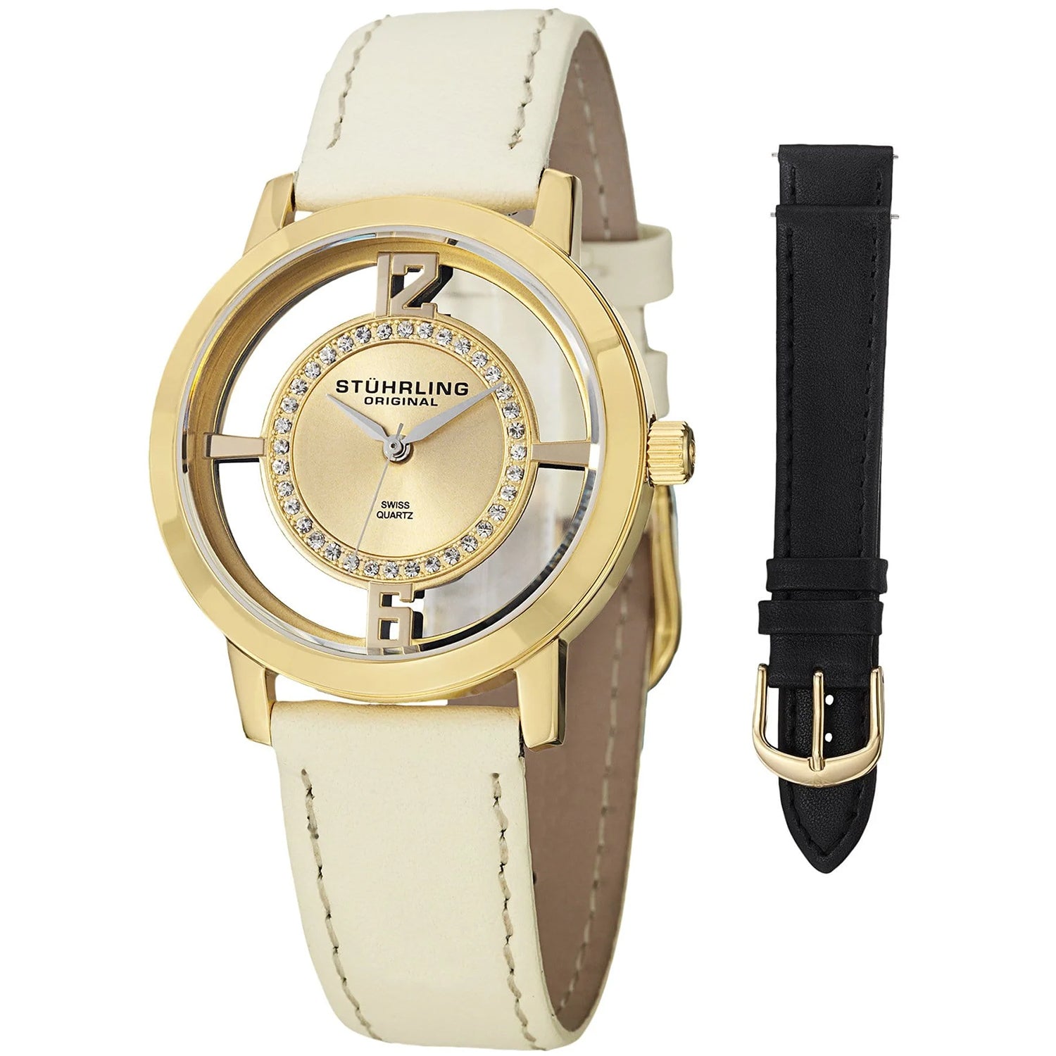 

Женские часы Stuhrling Winchester с золотым циферблатом, золотой