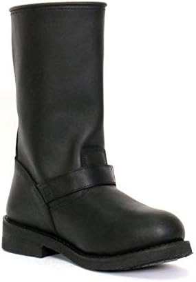 Мужские кожаные сапоги Hot Leathers BTM1002 широкого размера, черные, 28 см закругленный носок, инженерный стиль - размер 10W ‎Hot Leathers — фото 4