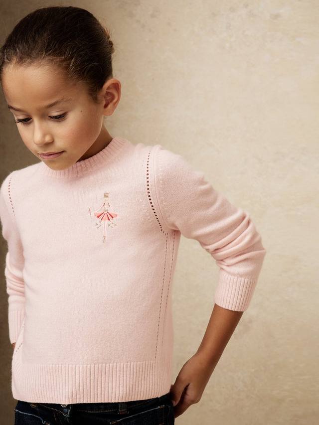 

Детский свитер Esme из шерстяной смеси с феями Reiss, Pink