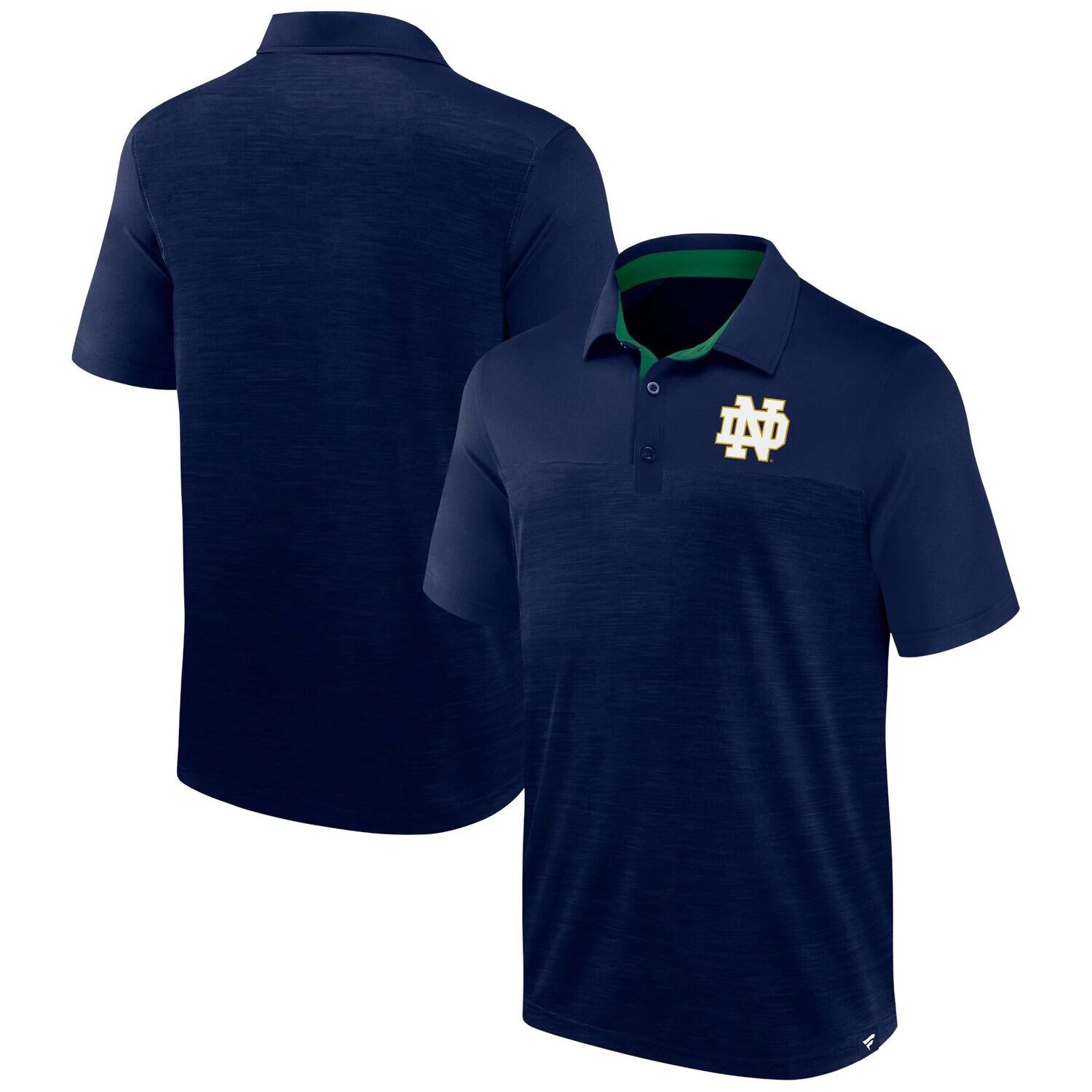 

Мужская рубашка-поло Fanatics Branded Heather Navy Notre Dame Fighting Irish Classic Homefield