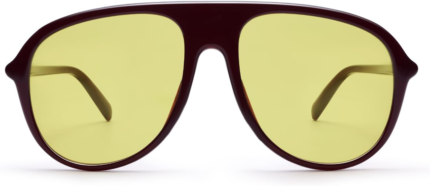 

Солнцезащитные очки-авиаторы VANLINKER большого размера для женщин и мужчин, модные, в стиле ретро 70-х, большие солнцезащитные очки VL9911, C5-light Green Lens/Brown Frame