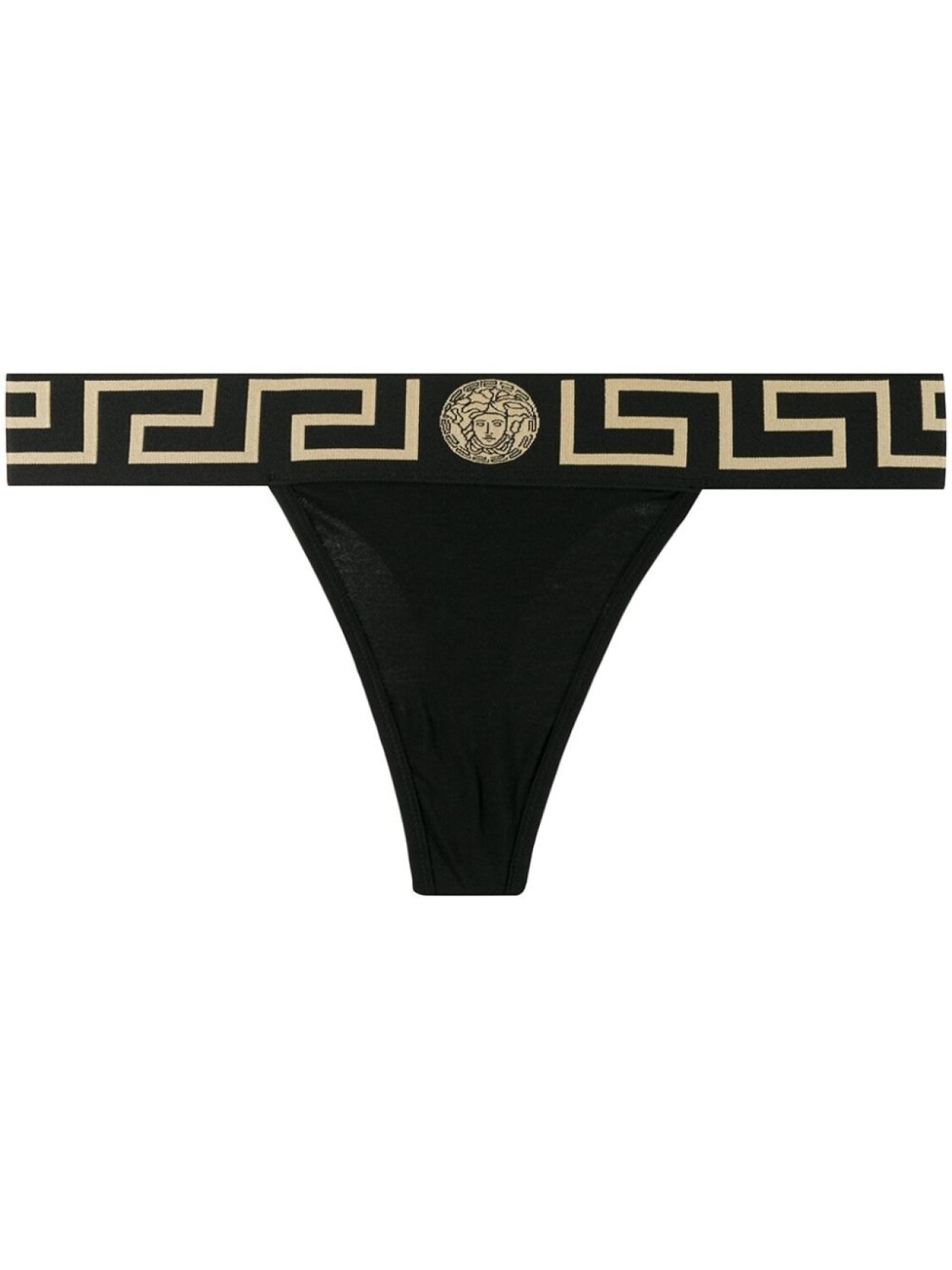 

Versace трусы-стринги Medusa Greek Key, черный