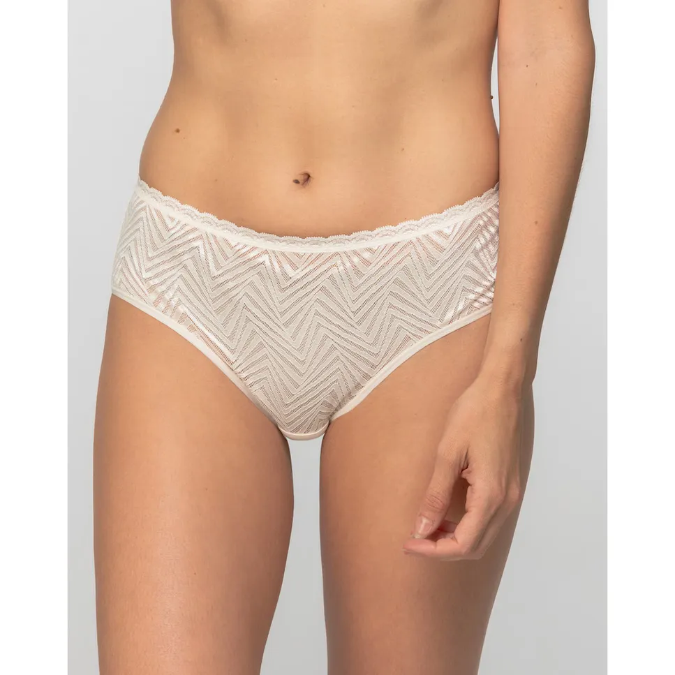 

Трусы миди с графическим кружевом Playtex, белый