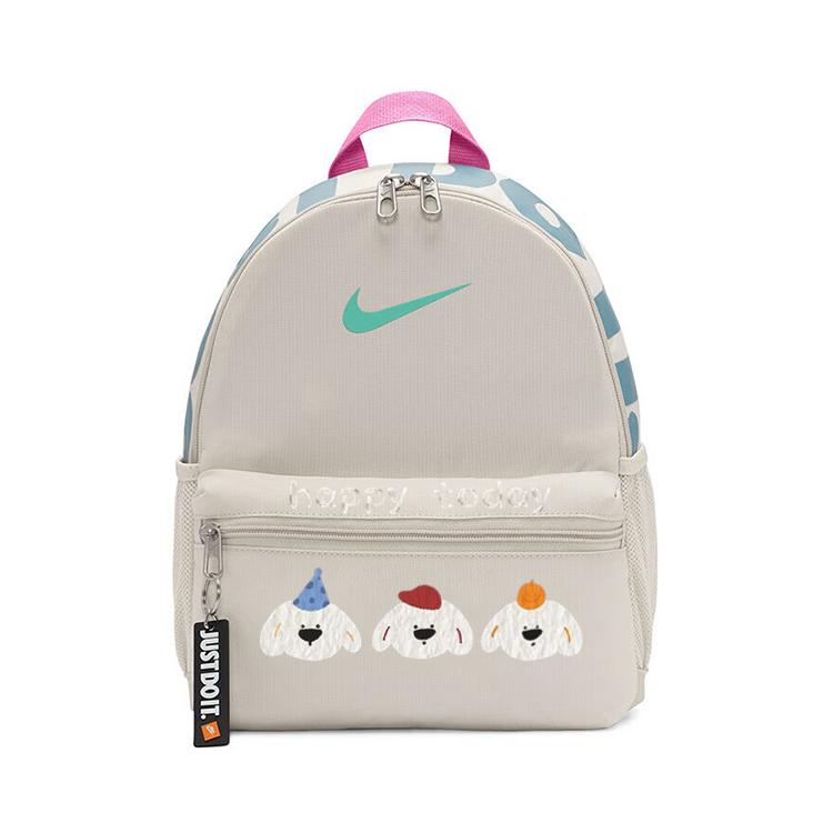 

Nike Счастливого дня, Эмбер. Тканевый рюкзак, стандартный, детский, серо-белый