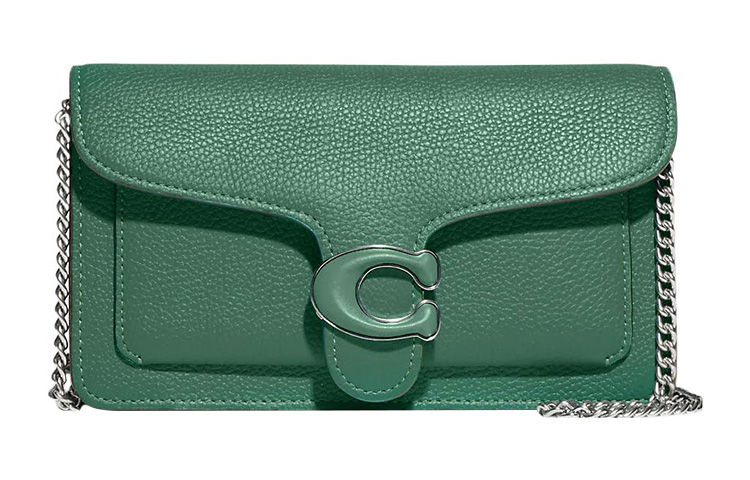 

Кошелек-клатч на одно плечо из тисненой кожи табби зеленый COACH
